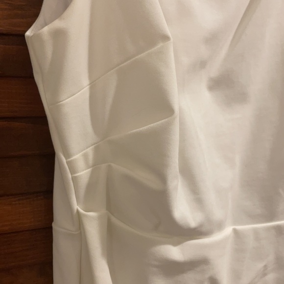 Laundry White Ruched Ruffle Dress - Picture 4 of 10